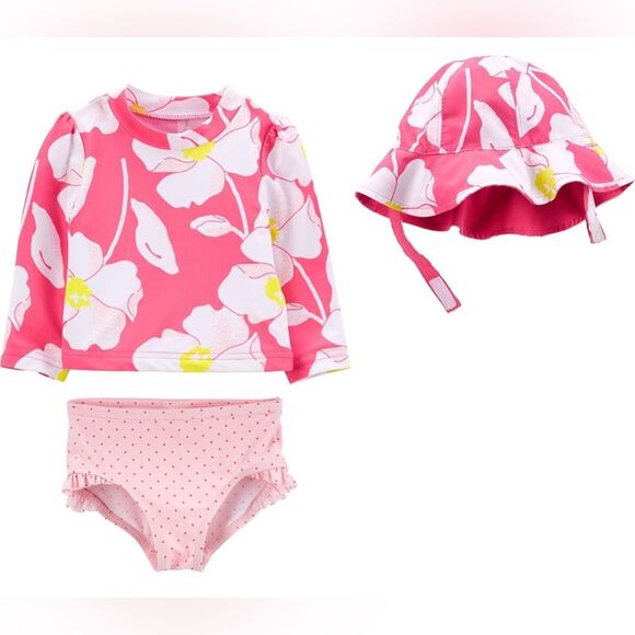 Simple Joys by Carter's Baby Girls' 3-Piece Rashguard Set (473) - Picture 1 of 7